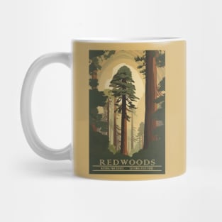 Redwood National Park Vintage Travel Poster Mug